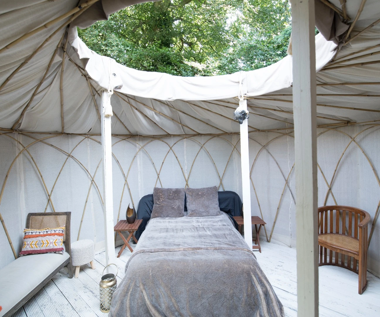 The Yurt Locker's creator was at a festival in 2008 which was hit by a hurricane, and to his surprise only the glamping yurts survived. Duly inspired, he built his own