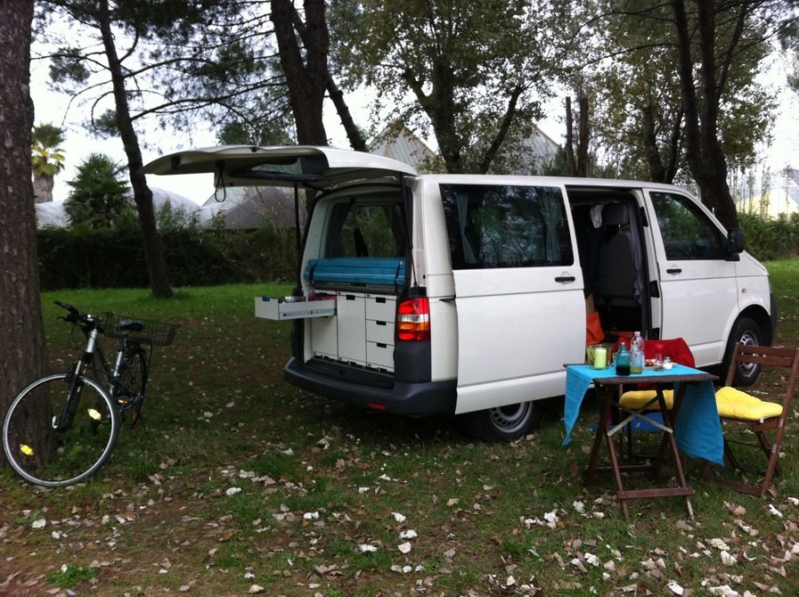 The Qubic system doesn't look quite as cleanly implemented or comfy as a professional van conversion, but it is a flexible, affordable alternative
