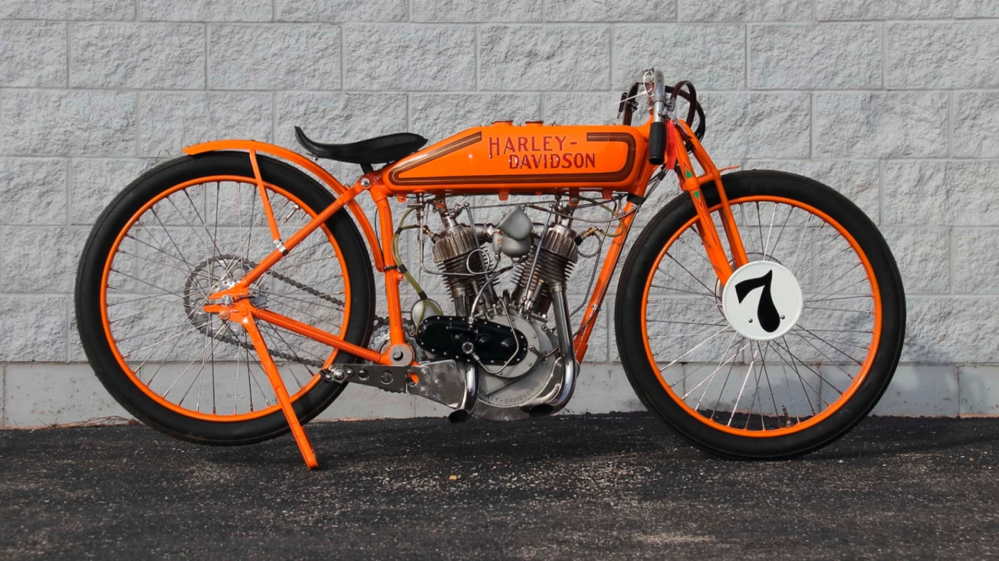This 1924 Harley-Davidson JDCA/B went to auction during Monterey Car Week with Mecum Auctions (Lot F110) on 13-August-2021 with an official estimate of $80,000 to $90,000. It received a high bid of $56,000 and was passed in