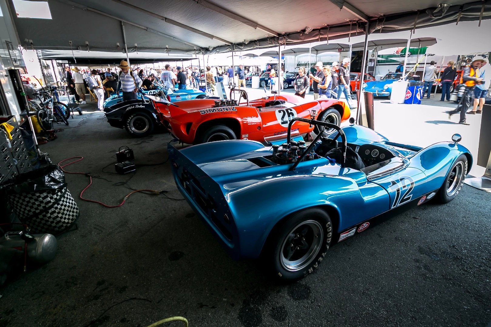 One of two 1966 McLaren MKII (M1B) on hand
