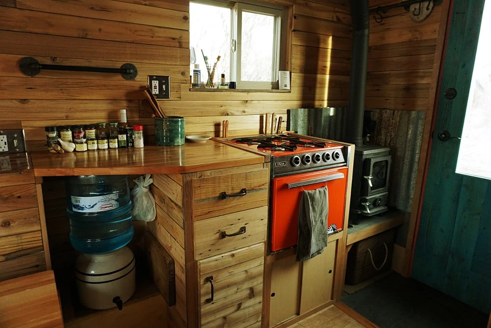 The Wheelie Shack's kitchen includes quite a bit of storage space