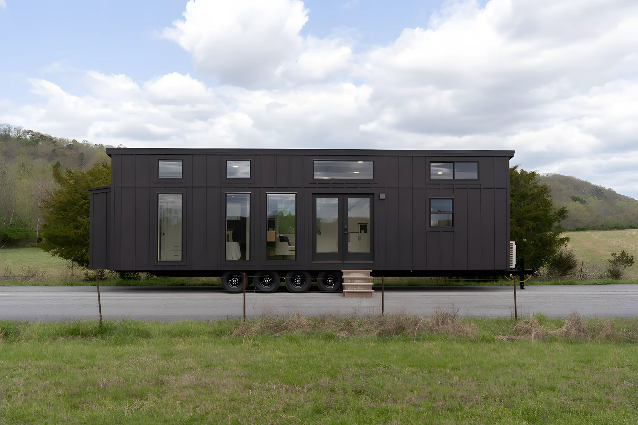 The Rutledge, by Wind River Built, is a spacious apartment-like tiny house that's well-suited to family living