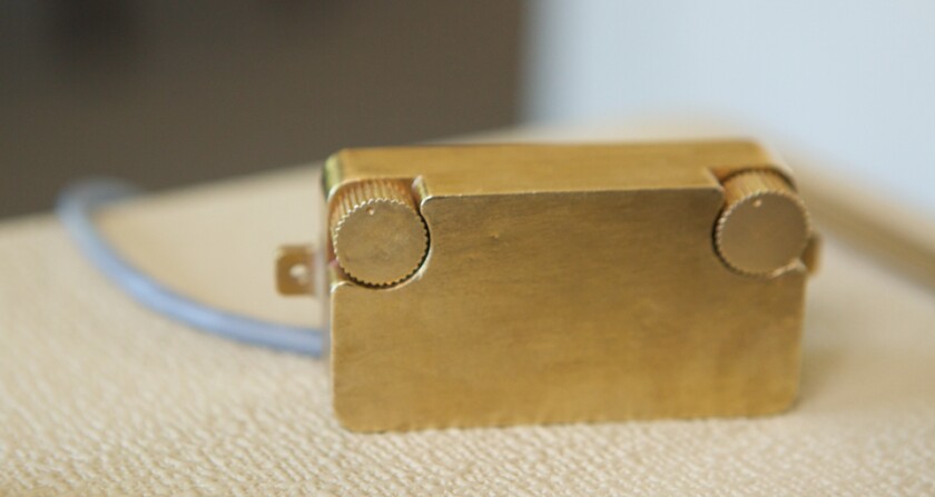 Dialtone "infinitely adjustable-tone pickup" side view