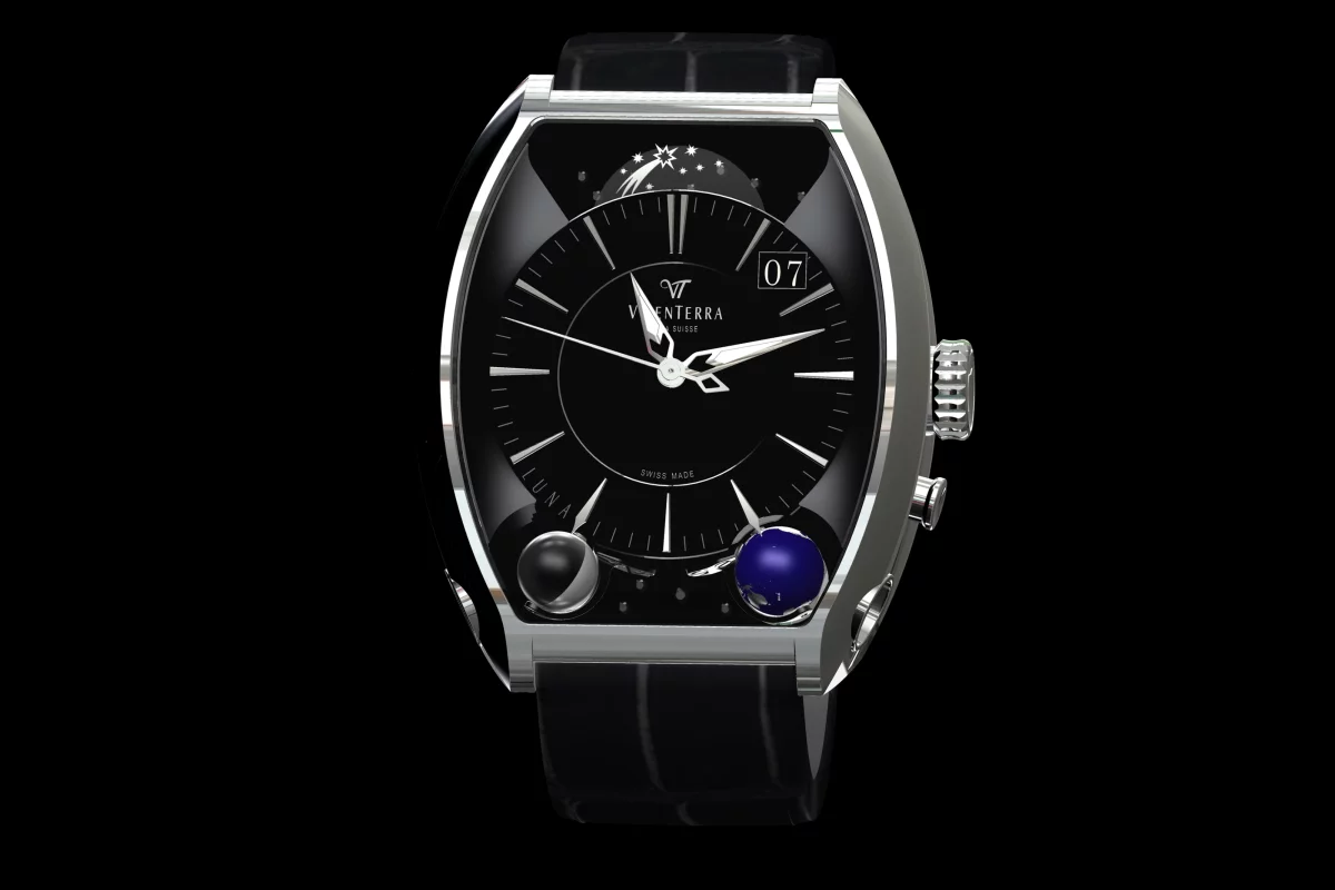 The Vicenterra Luna volume 1 has a 45-jewel movement