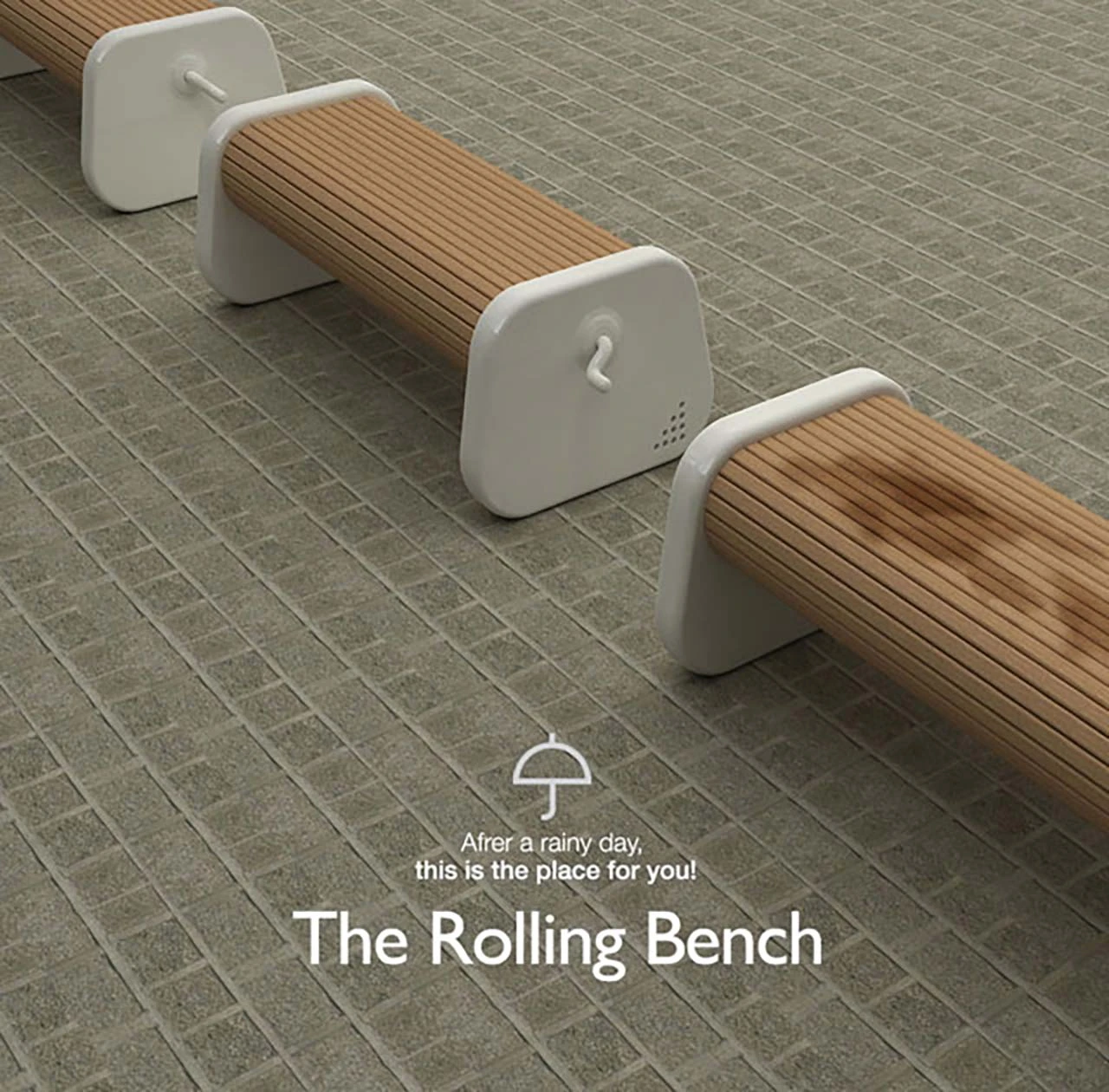 Sung Woo Park's Rolling Bench - rotate it around and you've got a dry seat.