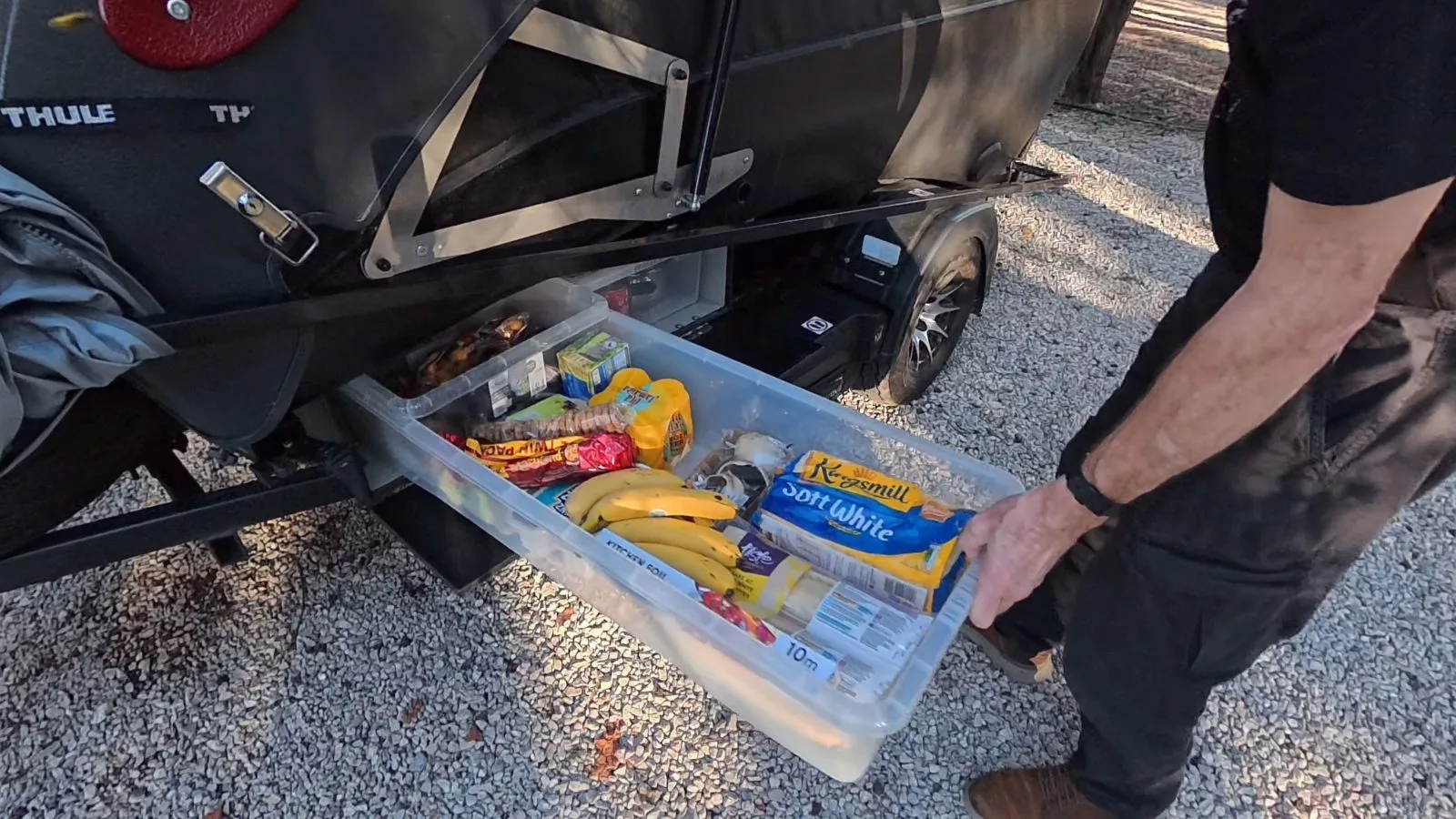 Available under-floor storage compartment