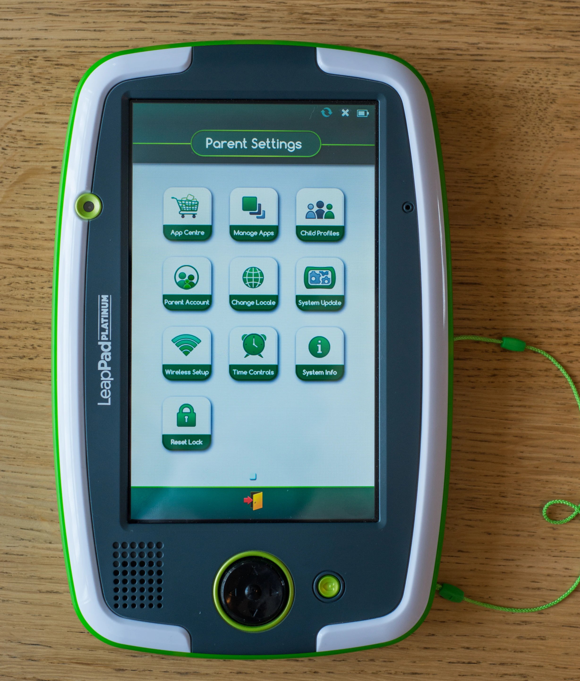 Robust parental controls can be accessed on the LeapFrog LeapPad Platinum by using a Parental Lock Code