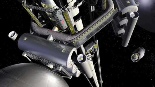 Artist's rendition of a space elevator (Image: NASA)