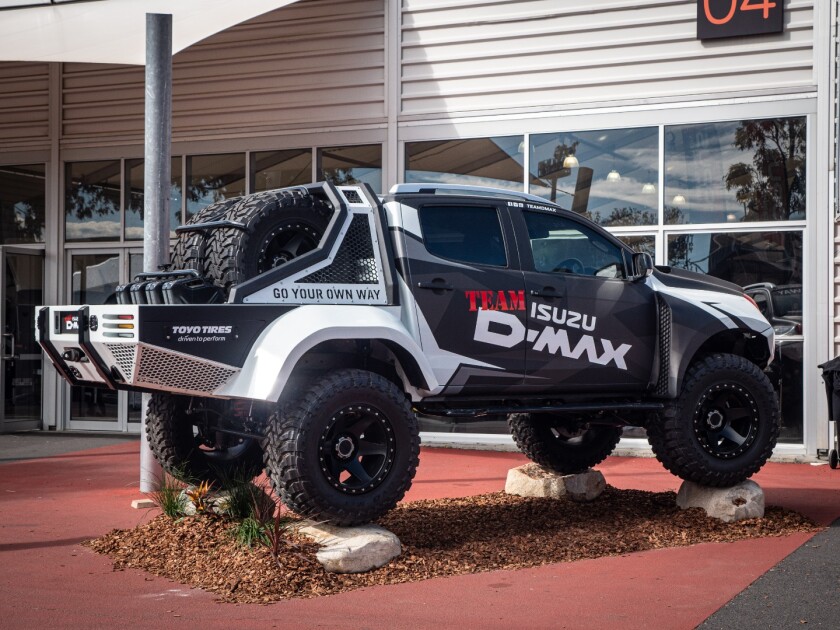 The massive Isuzu D-MAX concept has a totally bespoke tray as well as a monster 7-inch lift on the suspension