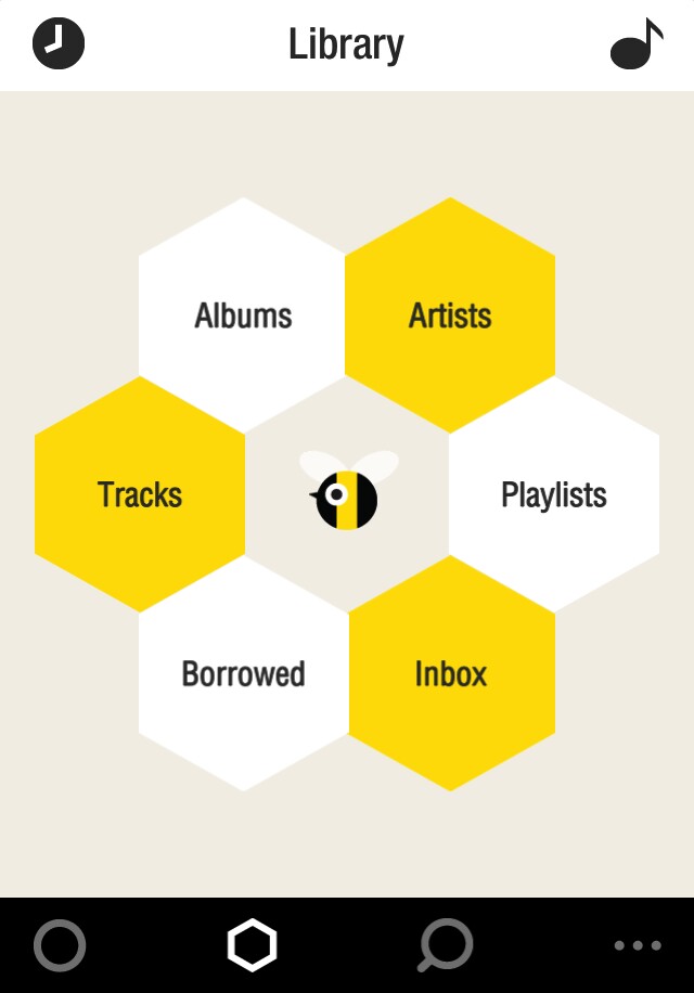 Bloom.fm's Library view