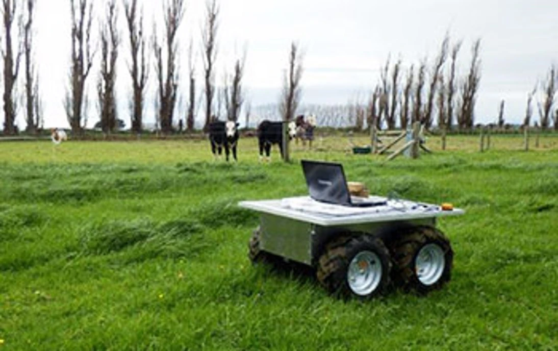 The AgriRover on patrol in a paddock
