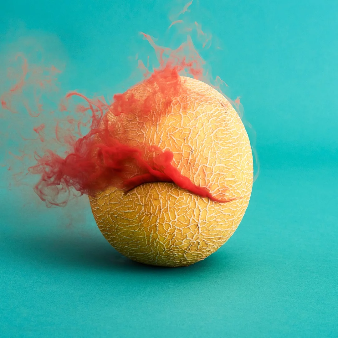 Photograph entitled "Galia Melon" from the project "The Secret Lives of Fruits and Vegetables"