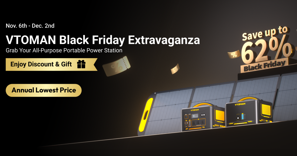 VTOMAN’s Black Friday Extravaganza Supercharges Portable Power Deals