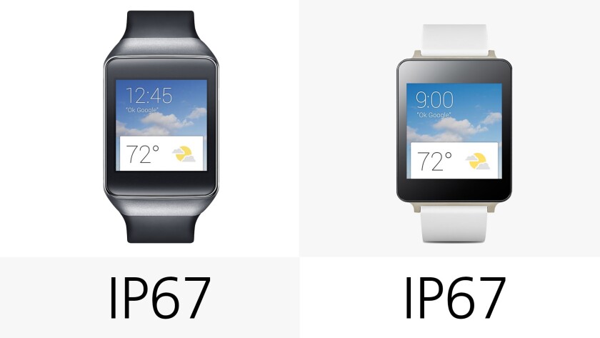 Both watches have IP67 water and dust resistance