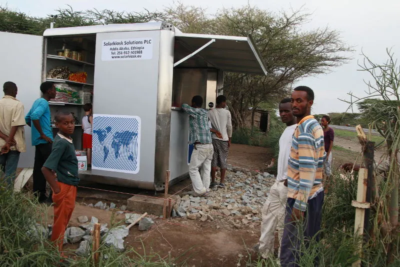 On July 15th, the world’s first SolarKiosk was officially opened near Lake Langano, Ethiopia