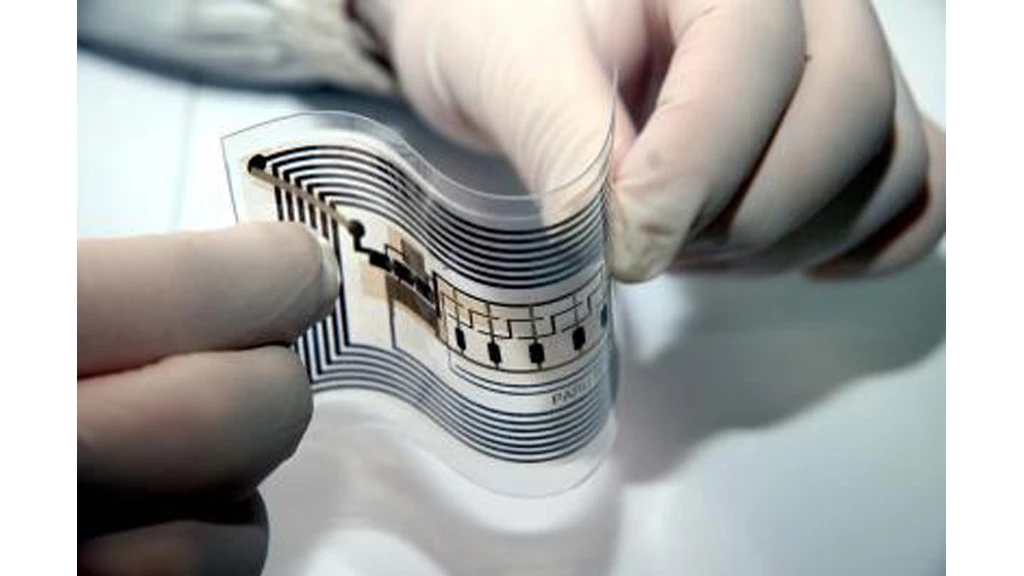RFID tags printed through a new roll-to-roll process could replace bar codes and make checking out of a store a snap (Image: Gyou-Jin Cho/Sunchon National University)