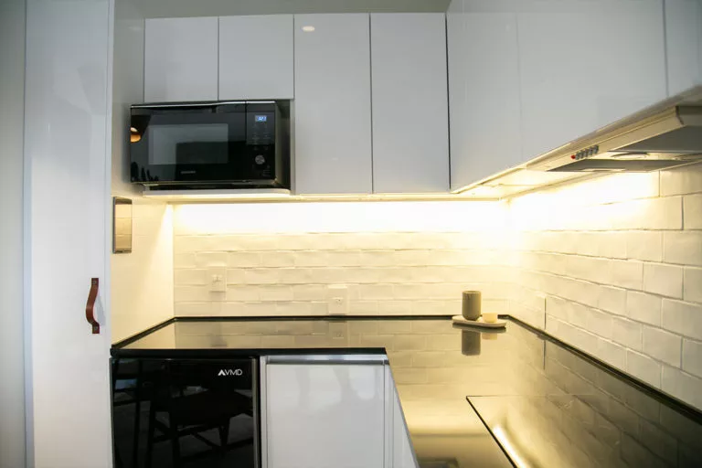 The modern kitchen comes with ample storage
