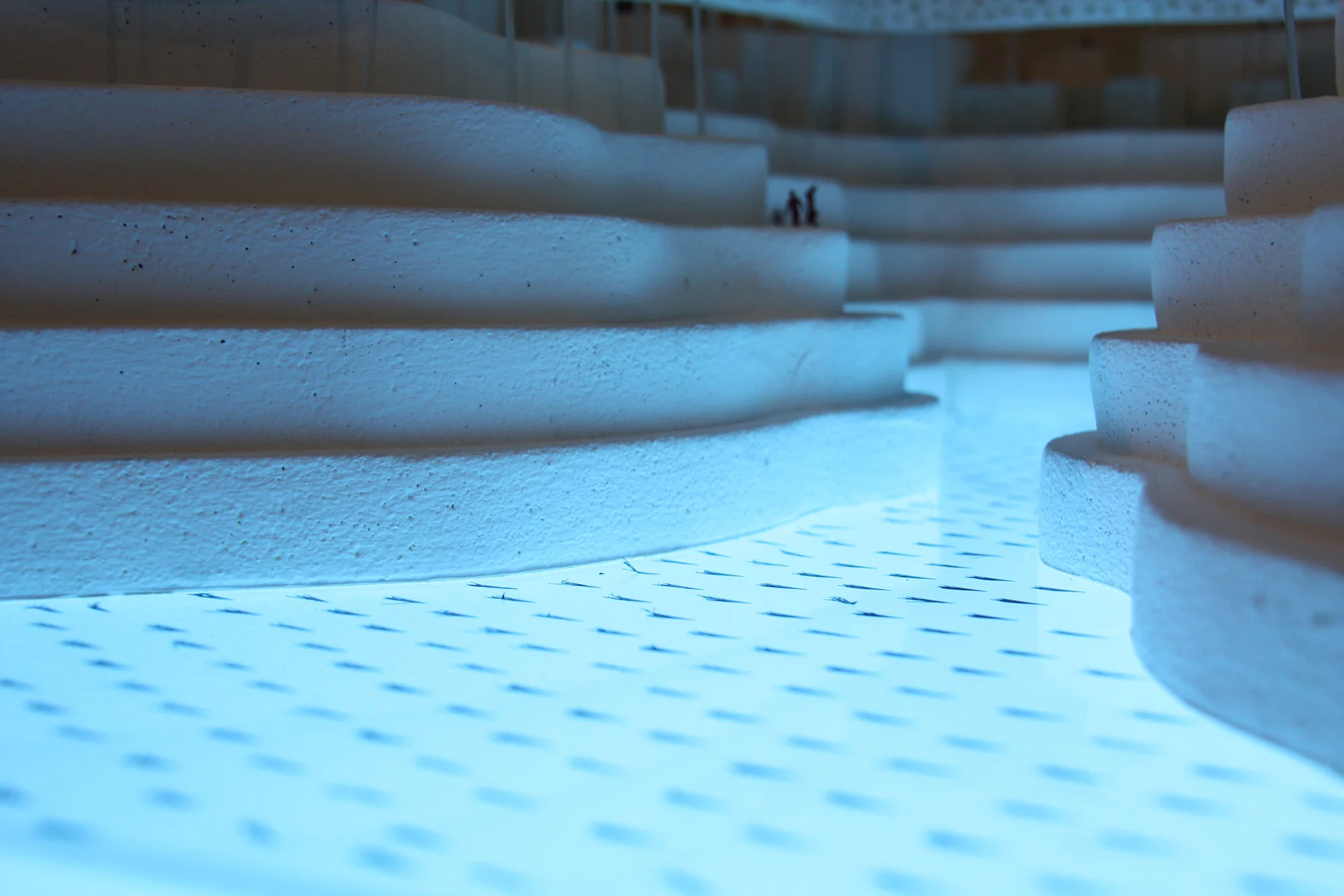 The relative depth of the reservoirs is clear in Shma's physical model of the conceptual Ayutthaya of the future on display at Architect Expo 2012