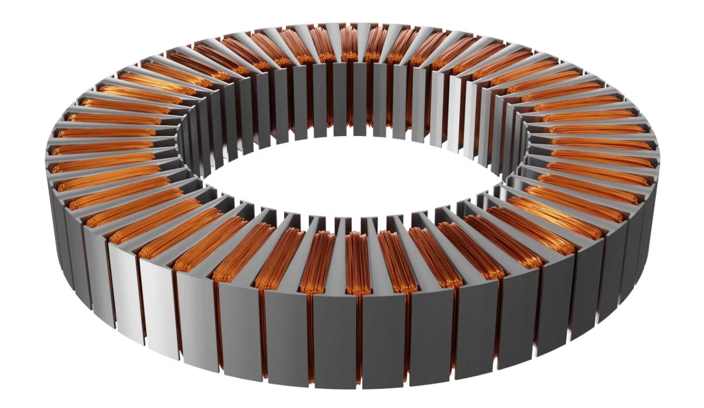 The stator is encased in a "magnetic torque tunnel"