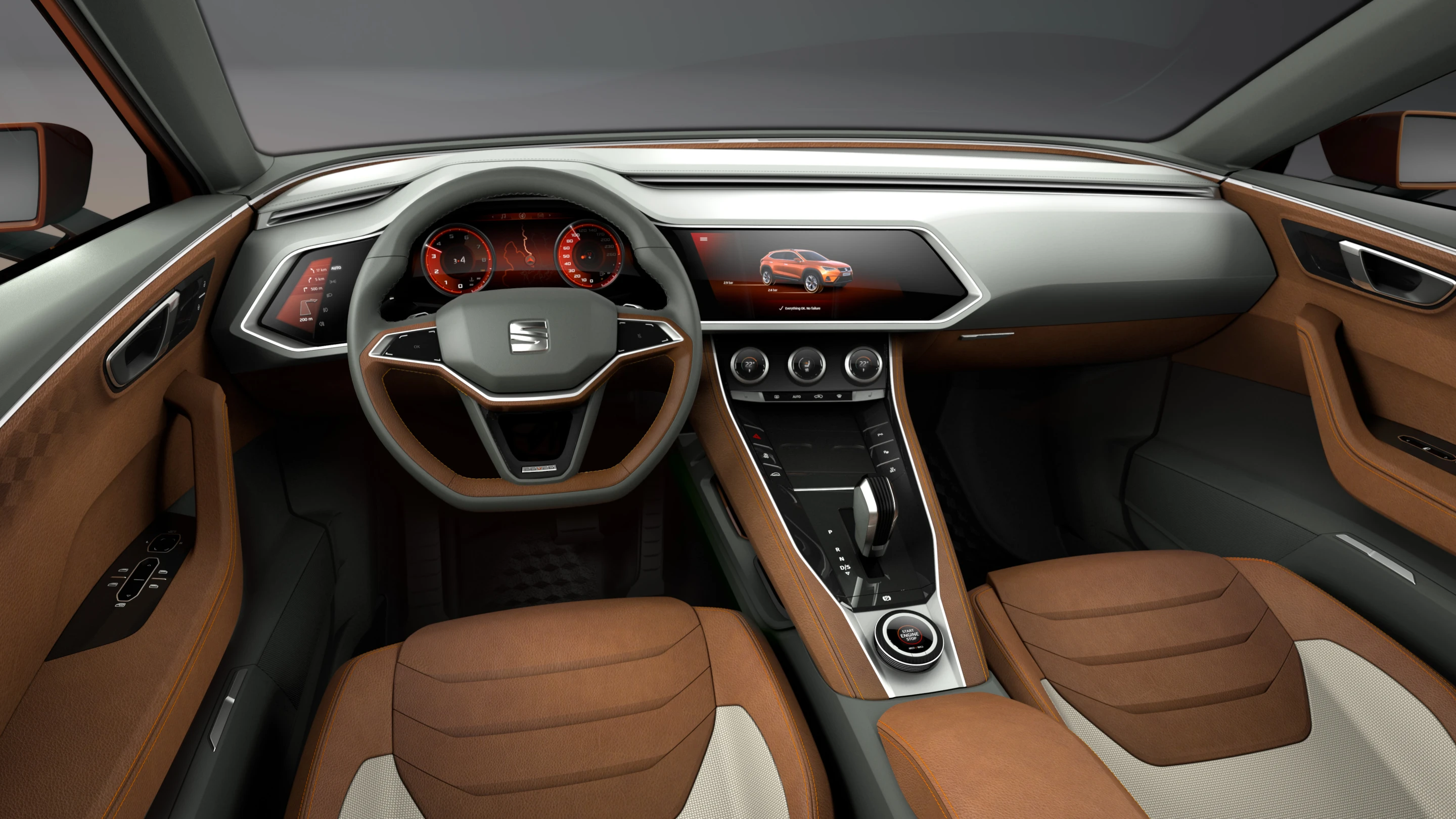 Inside, owners and passengers can control infotainment through touchscreens