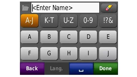The Garmin Zumo 220 features an on-screen keyboard that you can operate with gloves on