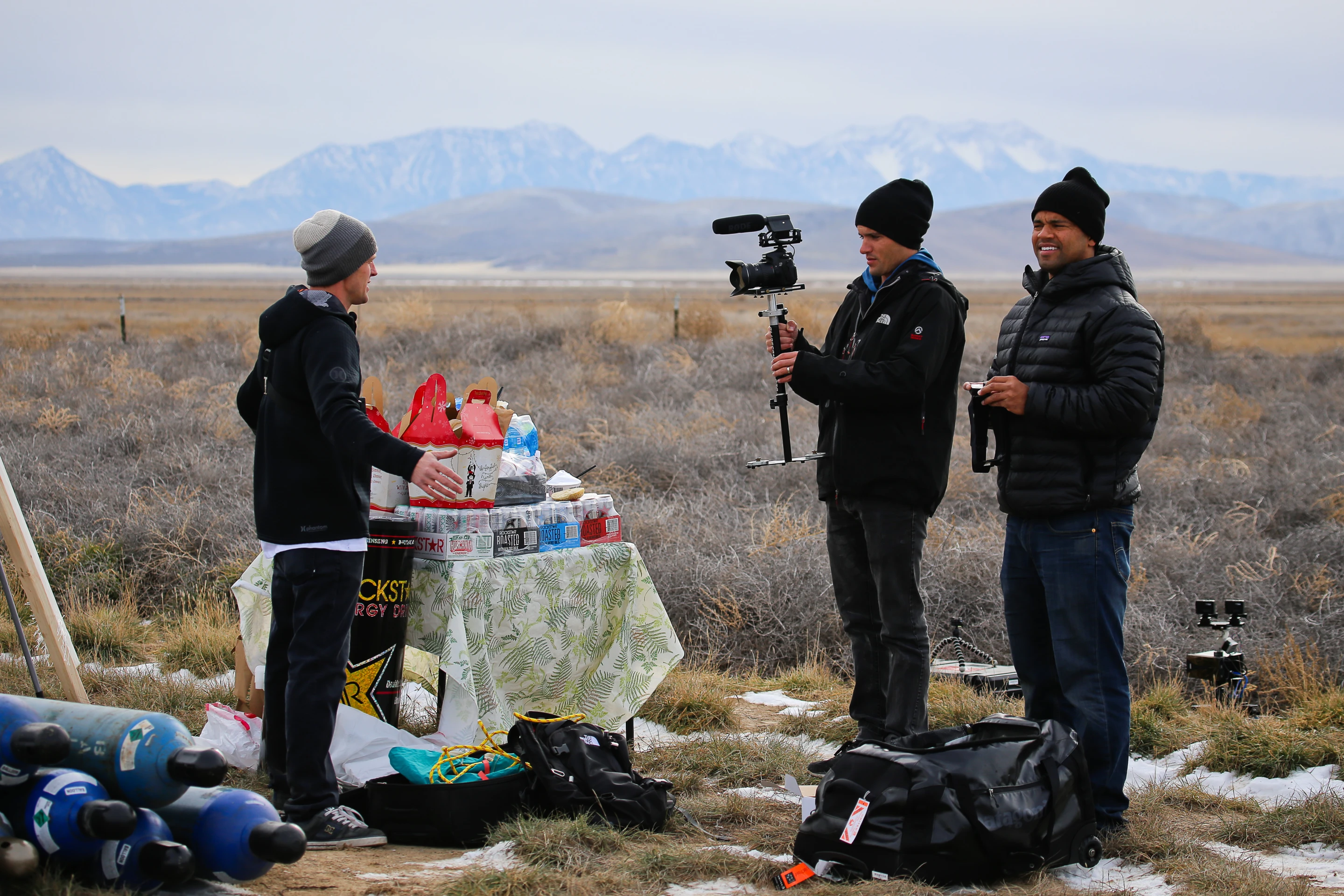Erik Roner on camera prior to his stunt