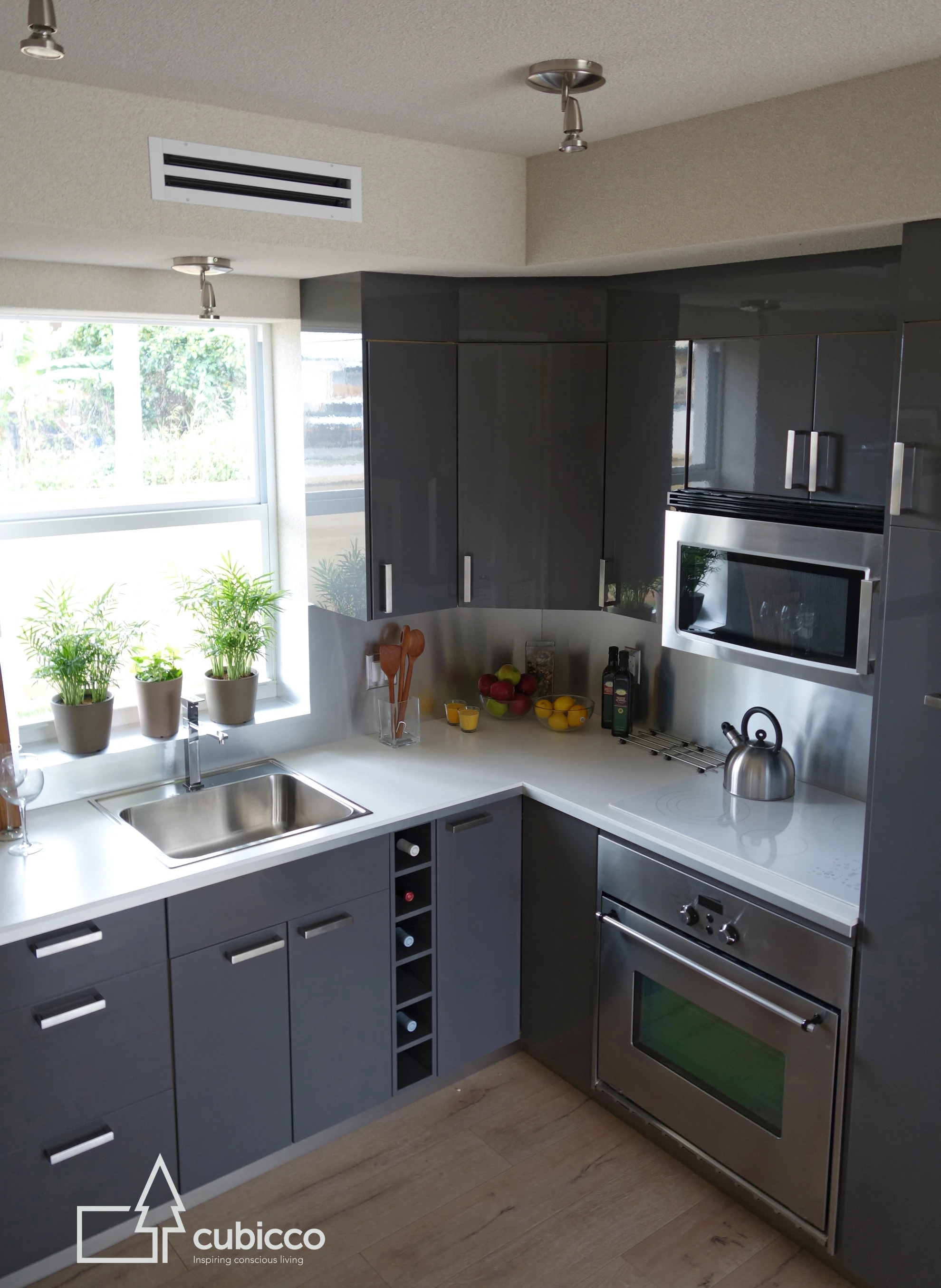 The homes are available in self-build or built packages, and the 96-2b model starts at US$115,300, built