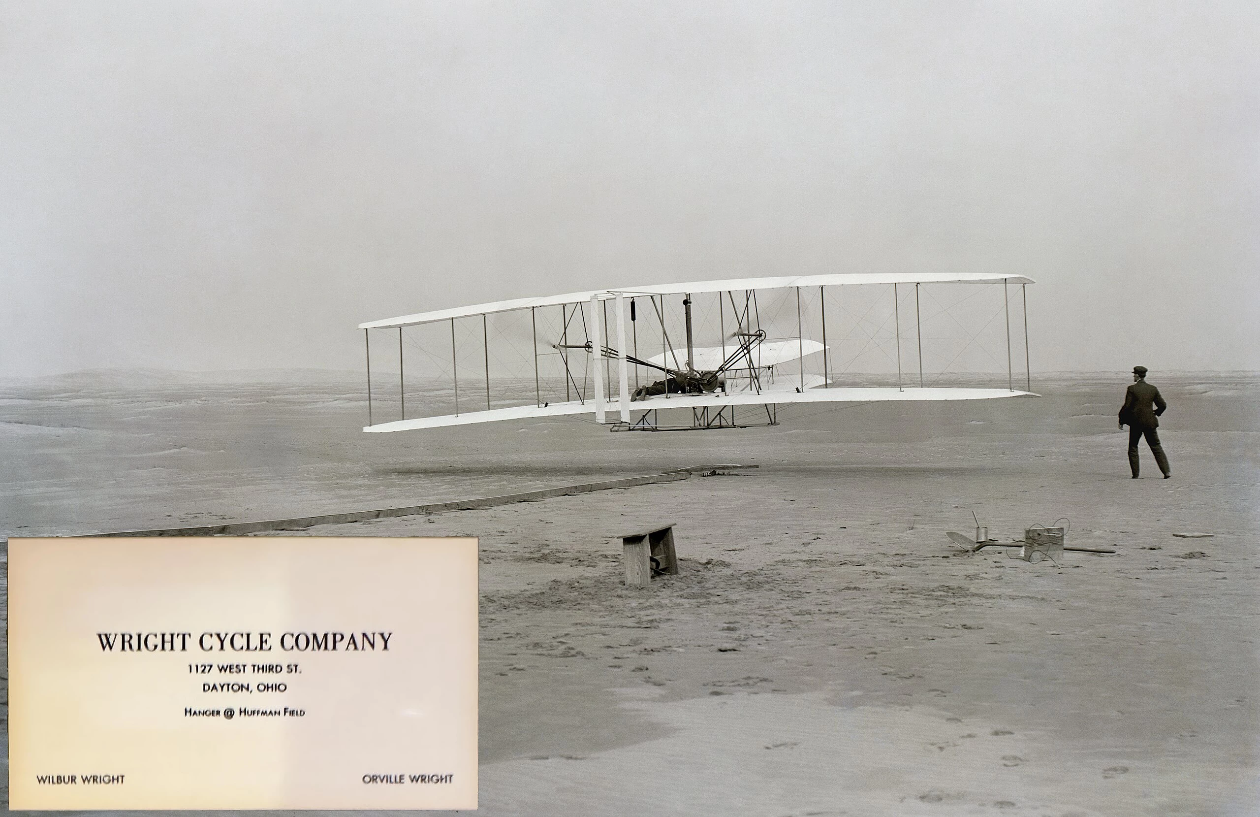 Prior to becoming the first humans to fly, Wilbur and Orville Wright made bicycles.