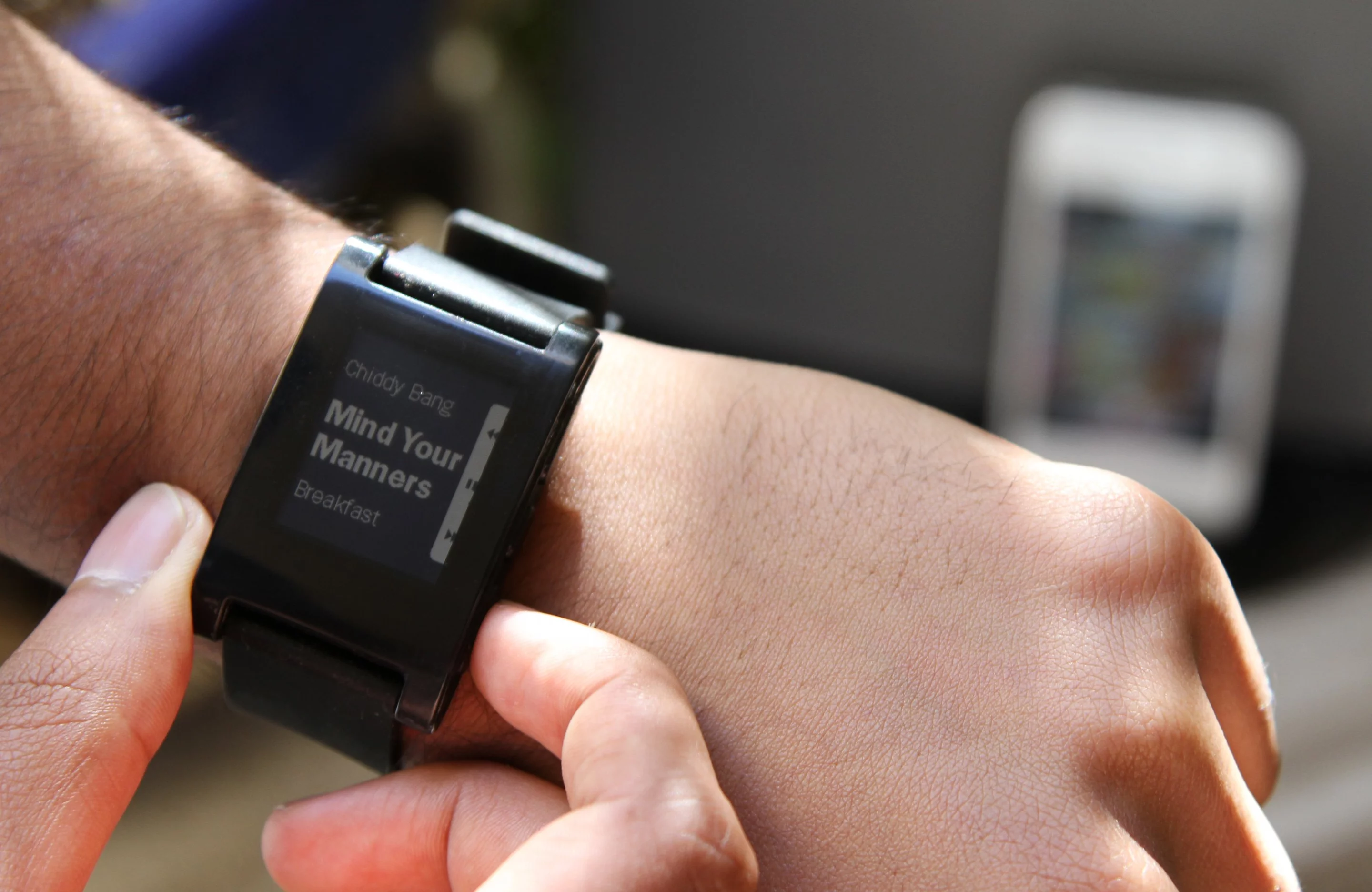 The Pebble smartwatch
