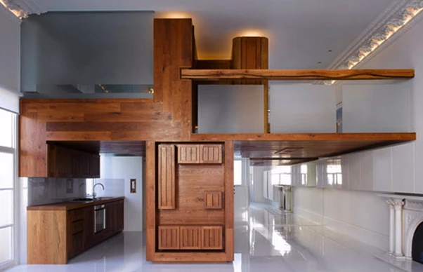 The Queen’s Gate makeover in London saw a simple studio apartment transformed into a luxury multi-level home