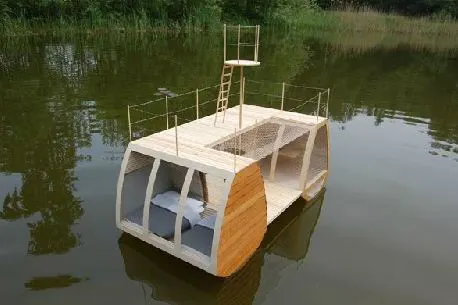 The floating ecologde has been built with durability in mind and is weather resistant so it can withstand the elements