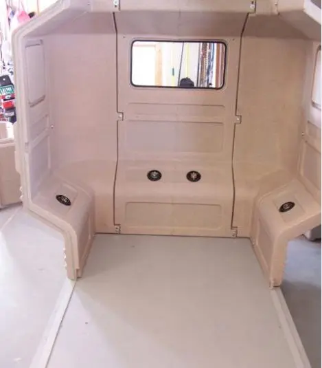 Teal says that the camper takes about 90 minutes to put together