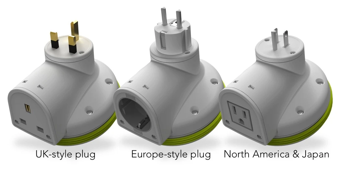 The Codlo is available in variety of power plug styles