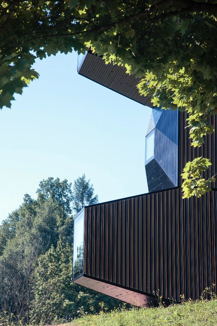 Living Unit on Ljubljana Castle was developed as a self-contained wooden shell that's flexible and can easily adapt to different locations and terrain