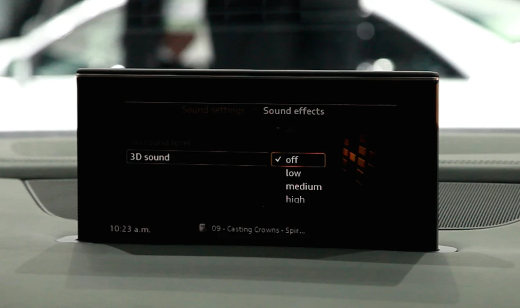 If you don't like the car's 3D sound system, it can be turned off - although we don't know why you would (Photo: Loz Blain/Gizmag)