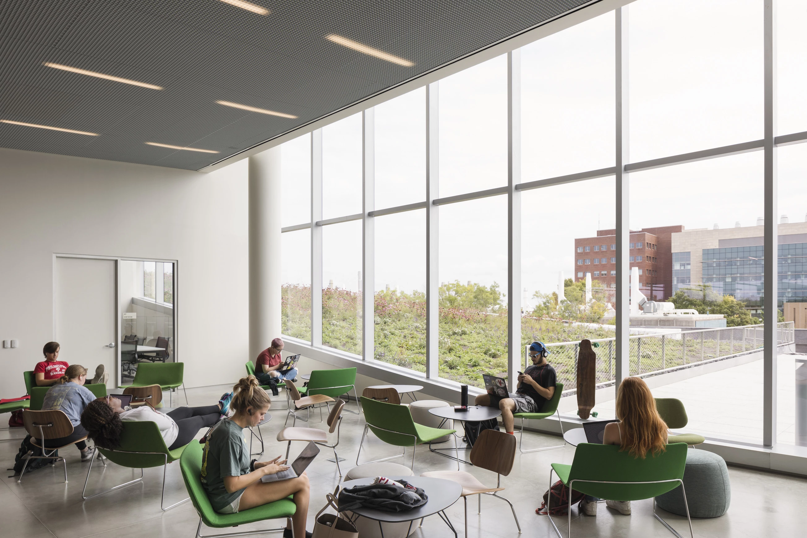 The Charles Library at Temple University measures 220,000 sq ft (roughly 20,000 sq m)