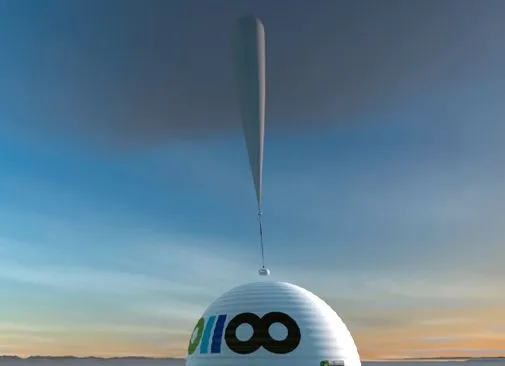 The bloon launches from a dome that can be transported around the world