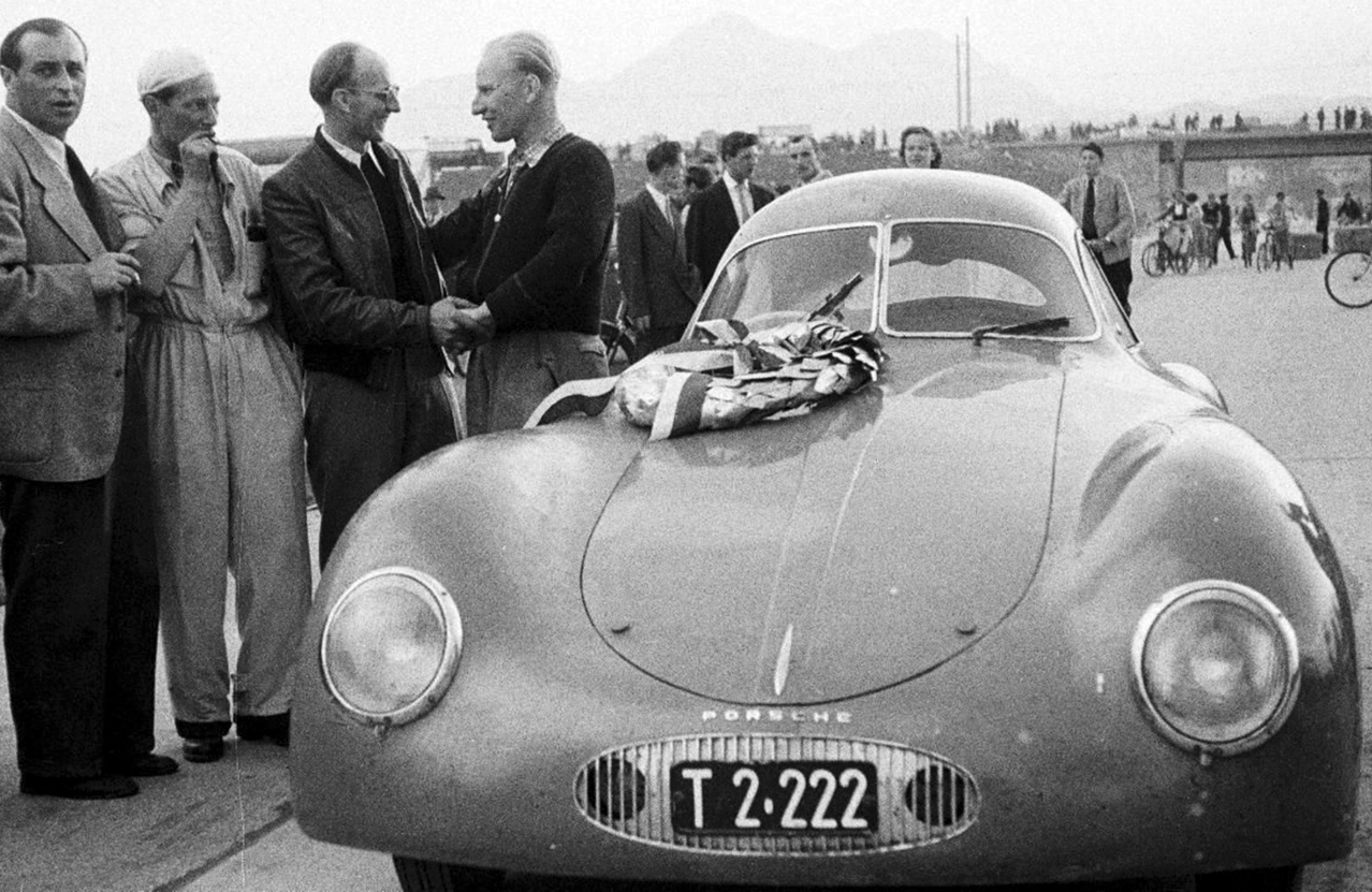 Otto Mathé purchased it directly from Porsche in 1948 and became the only person to race a Type 64 in period, winning countless races in the late 40s and early 50s