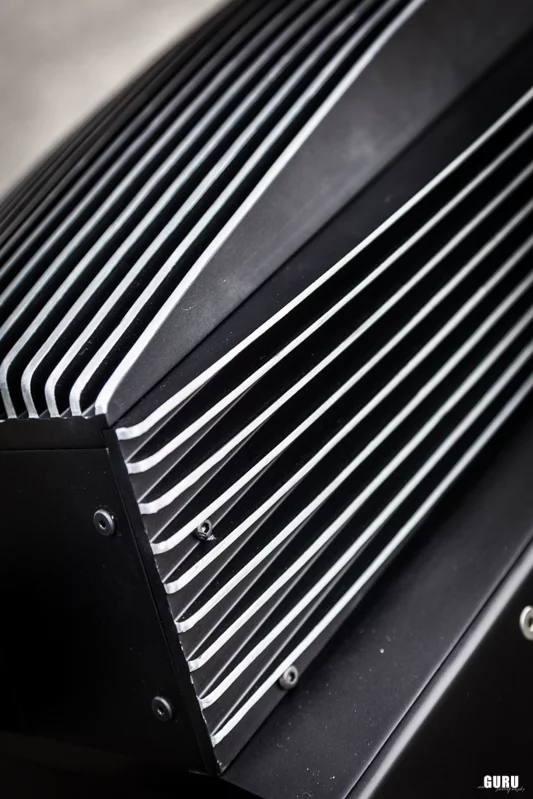 It took a lot of manual work to achieve this finish on the heatsink cooling fins
