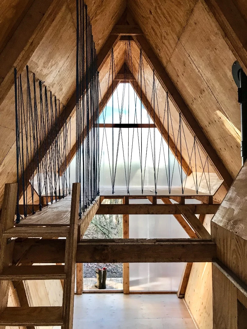 All of Trailer's joinery, including the stairs, comes from plywood offcuts