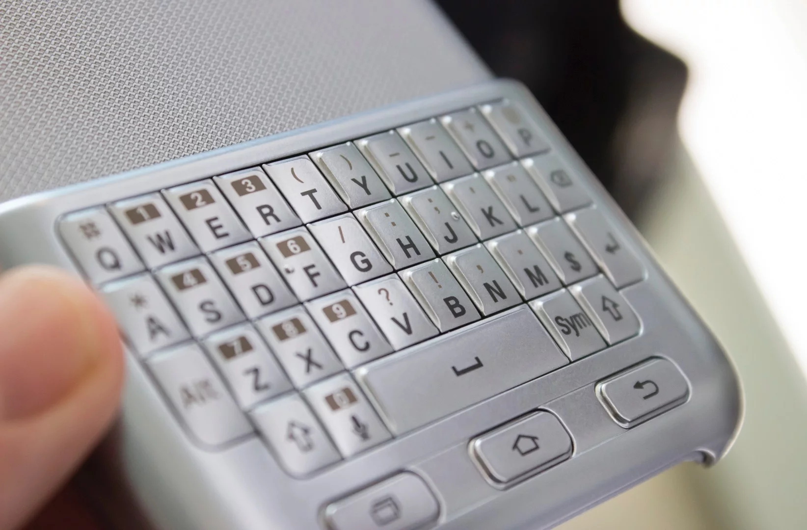 The accessory also has Samsung shortcuts for home, back and recent apps