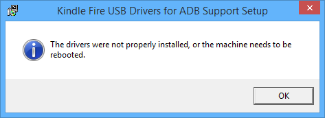 A reboot may be required to complete ADB driver installation