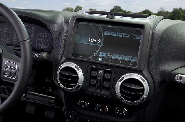 Passenger view of the radio function