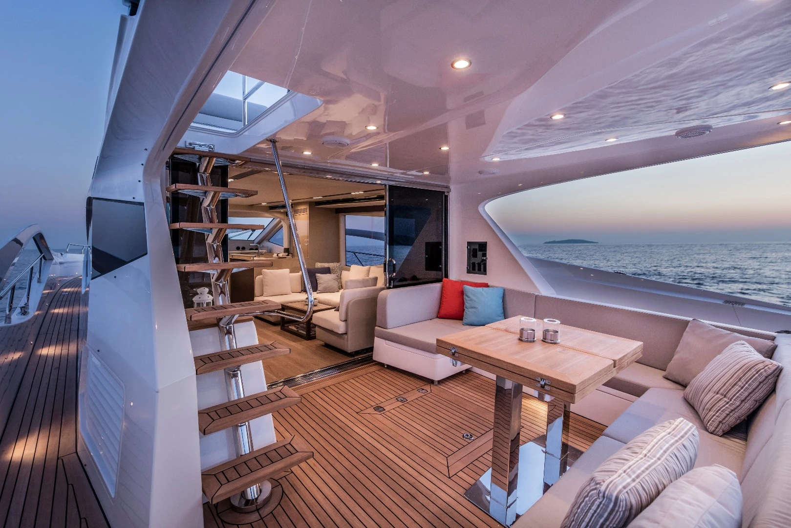 The cabin of the 62FLY uses quality materials to feel expensive