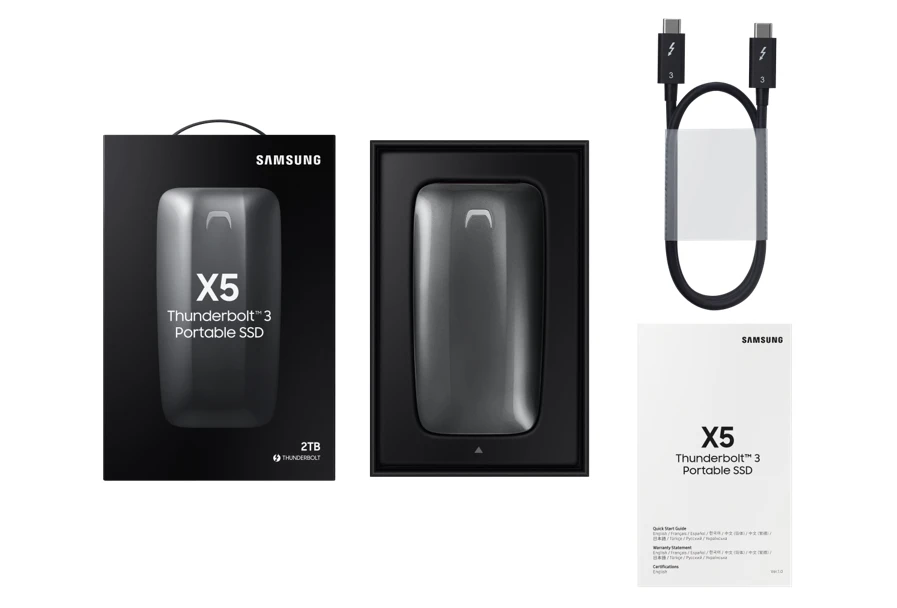The Samsung Portable SSD X5 is designed for professional use, particularly those working with large files