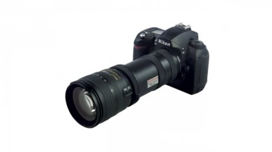 The Electrophysics AstroScope night vision adapter (shown on Nikon AF)
