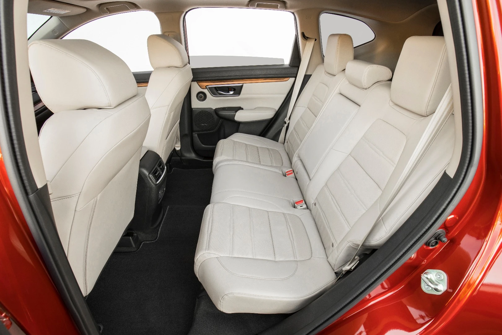 The rear seating in the 2018 Honda CR-V is accommodating for two adults or three kids, with plenty of leg- and headroom