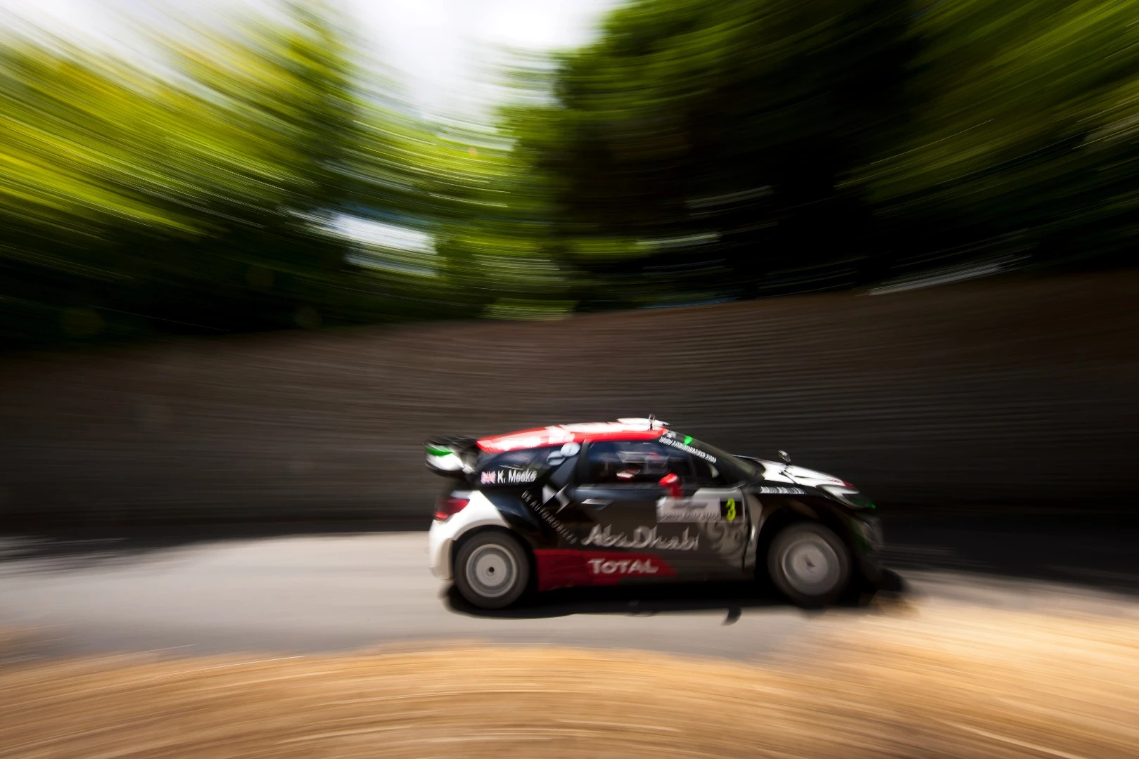 Kris Meeke demonstrated the Citroen DS3 WRC car with which he won this year's Rally Argentina