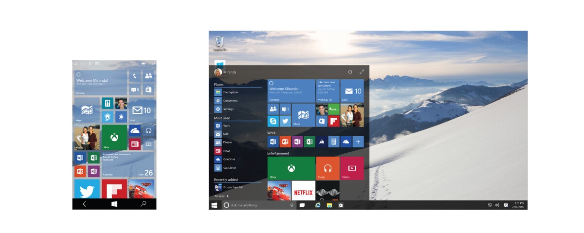 The Windows 10 start menu (Credit: Microsoft)