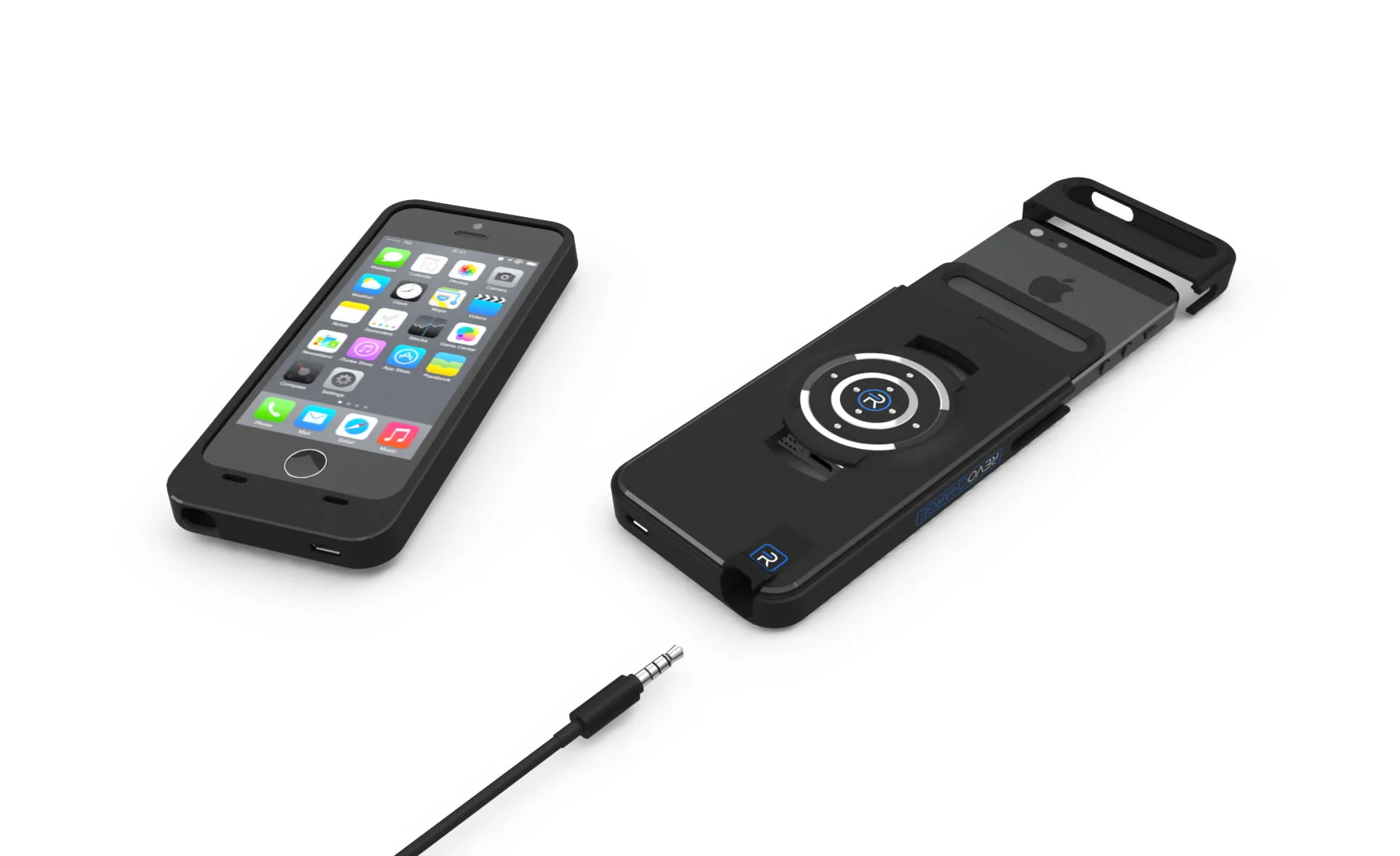 The Revocharge case allows access to the headphone port